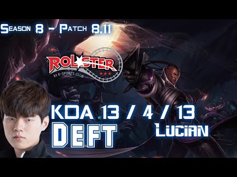 KT Deft LUCIAN vs KAI'SA ADC - Patch 8.11 KR Ranked
