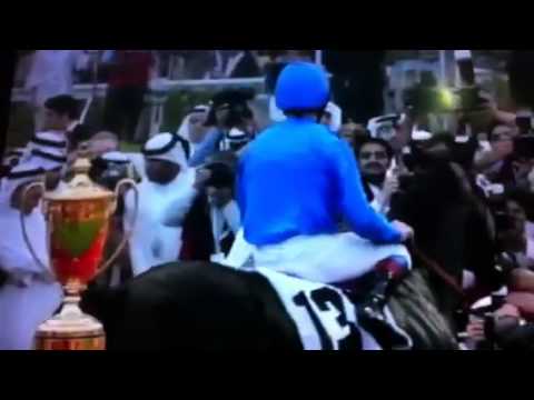 Frankie Dettori flying dismount 2011 Godolphin Mile