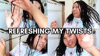 REFRESHING MY TINY TWISTS BEFORE MY 2 WEEK TRIP |Ashkins Curls