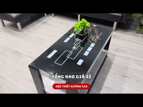 Bàn Trà Sofa Mặt Kính Chữ Nhật Nhập Khẩu - BT26