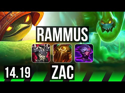 RAMMUS vs ZAC (JGL) | 500+ games | EUW Master | 14.19