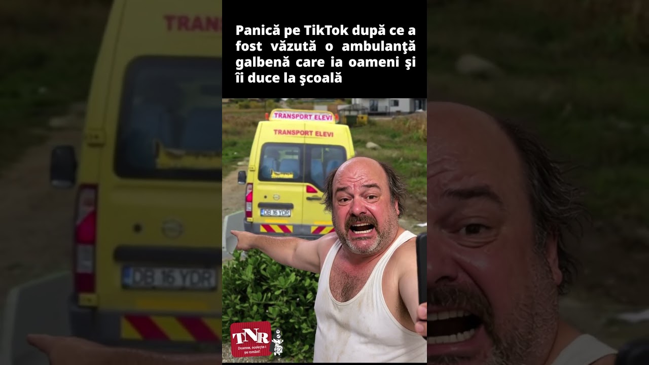 Panică pe TikTok după ce a fost văzută o ambulanţă galbenă care ia oameni şi îi duce la şcoală