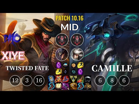 DMO xiye Twisted Fate vs Camille Mid - KR Patch 10.16