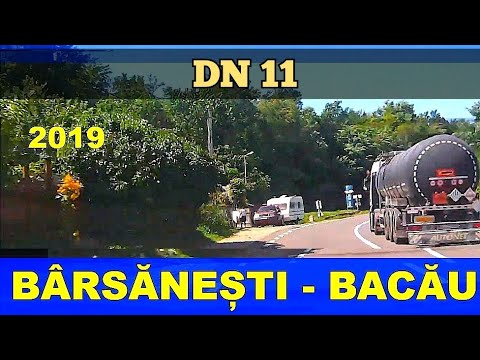 Drumul Barsanesti - Helegiu - Livezi - Sanduleni - Magura - Bacau video trafic DN 11 camera spate