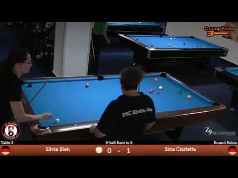 Silvia Bleh v Sina Ciarletta | Round Robin | Ladies Grand Prix 9-ball 2017 | BC Colours Düsseldorf