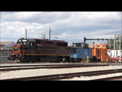 Restored siding: Mass Coastal moves caboose & snowplow - Hyannis, MA