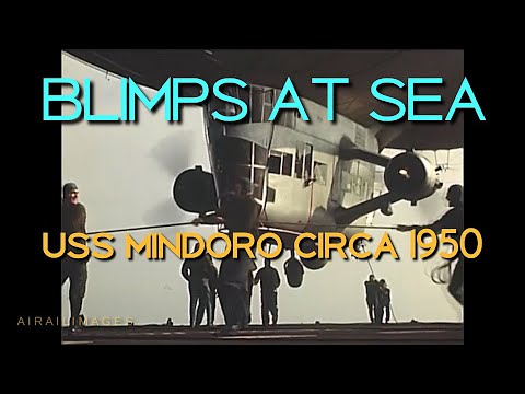 Navy K-Class Blimps Aboard Aircraft Carrier USS Mindoro - from Airailimages