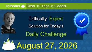Microsoft Solitaire Collection: TriPeaks - Expert - August 27, 2026