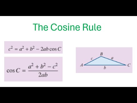 The Cosine Rule | Law of Cosines | Find a missing side or angle in non-right angle triangles.