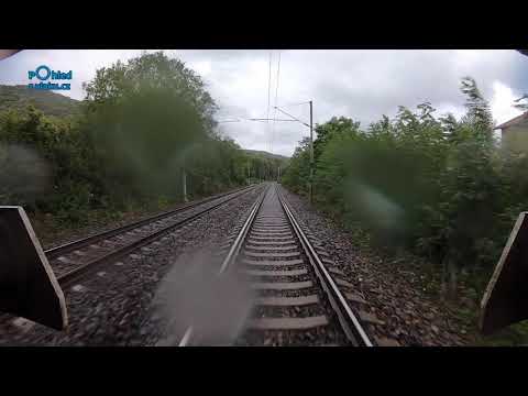 Ústí nad Labem západ - Kolín / POHLED NA TRAŤ Z ČELA SOUPRAVY/ HD KVALITA