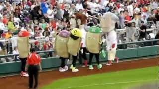 preview picture of video 'Nationals Park - Presidents Race - 05/17/12'