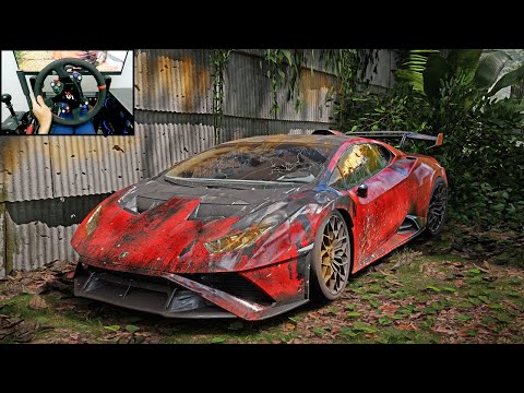 Rebuilding Lamborghini Huracan STO 1314HP - Forza Horizon 5 | Simagic Alpha Ultimate gameplay