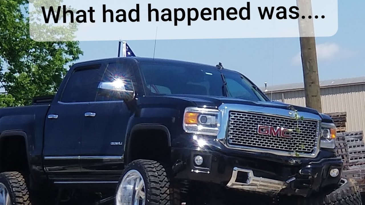 What had happened was!!! 2014 GMC Sierra 1500 8 Inch BDS 24x14 American Forces