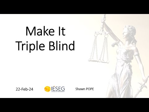 Make It (Peer Review) Triple Blind