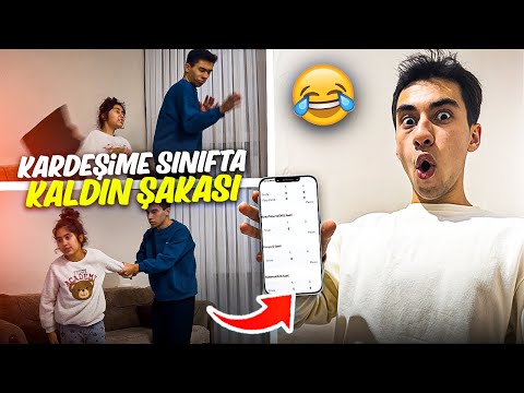 KARDEŞİME SINIFTA KALDIN ŞAKASI YAPTIM ! - E OKUL NOTLARINI OKUDUM ! @derintass