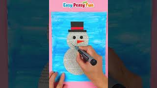 Snowman newspaper art idea.