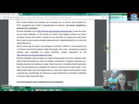 sorteio Ed 14DEING2017-2 PROEJA