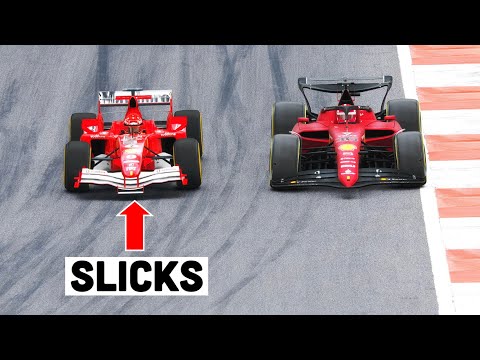 Ferrari F1 2022 vs Ferrari F1 2005 SLICKS TYRES - Monza