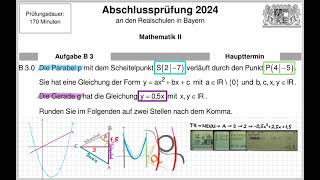 Abschlussprüfung Mathematik 2024 B3 Lösung