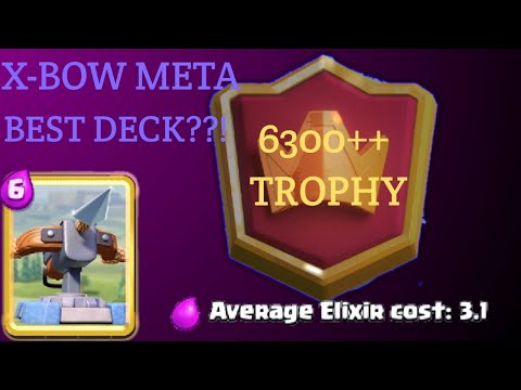 X-BOW META CLASH ROYALE!! 6300+ TROPHY GAMEPLAY!