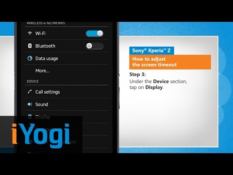 How to adjust the screen timeout in Sony® Xperia™ Z :Tutorial