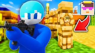 自分に色を塗ってマイクラの世界に隠れてみた！【めっちゃカメレオン】
