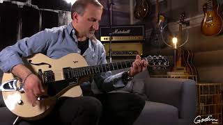Video thumbnail for Demoing The Godin 5th Ave Uptown GT LTD Trans Cream by Guitares Godin Officiel / Godin Guitars Official