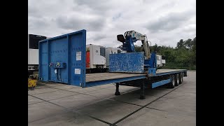 Pacton 3142 D GESCHOOPEERD crane 14 ton flatbed semi-trailer for sale image 4 Pacton 3142 D GESCHOOPEERD crane 14 ton flatbed semi-trailer image 4