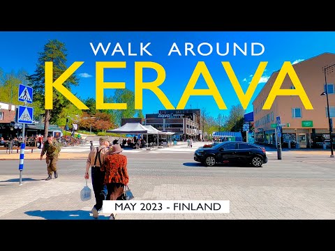 Walk around Kerava, May 2023, Finland [4K]