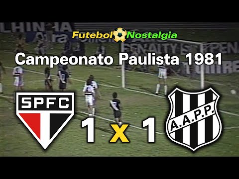 São Paulo 1 x 1 Ponte Preta - 25-11-1981 ( Campeonato Paulista )