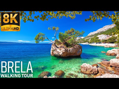 Brela Walking Tour 8K 🇭🇷 | Stunning Croatia Beaches & Promenade