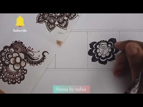 Simple Rose Flower || Two layer Flower Step By Step Tutorials || Mehndi Design
