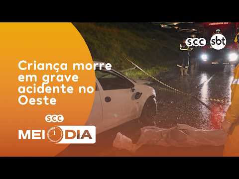 Criança morre em Xanxerê e batida entre caminhões em Xavantina | SCC Meio-Dia | 29/04/2026