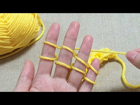 Easy Rose Flower Making Idea with Finger - Hand Embroidery Amazing Trick - DIY Woolen Flower Design