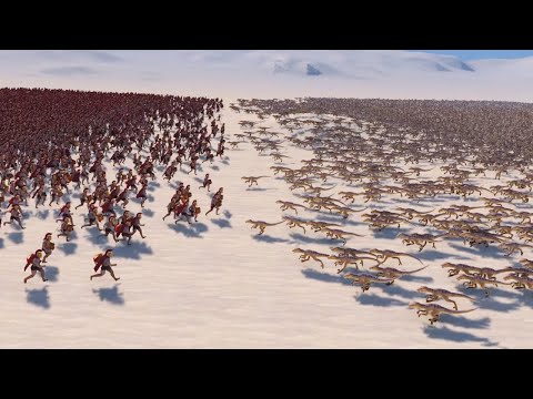 20,000 VELOCIRAPTORS VS 10,000 SPARTANS - UEBS MODS - Ultimate Epic Battle Simulator