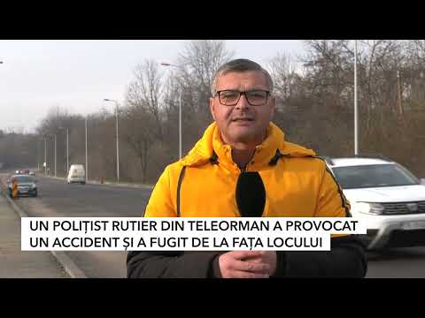 UN POLIȚIST RUTIER DIN TELEORMAN A PROVOCAT UN ACCIDENT ȘI A FUGIT DE LA FAȚA LOCULUI