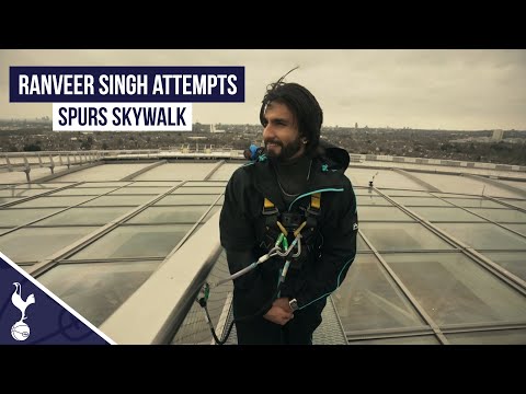 Indian star Ranveer Singh tries Spurs Skywalk