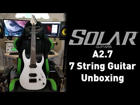 New Guitar Day! Solar Guitars A2.7 7 String Guitar Unboxing