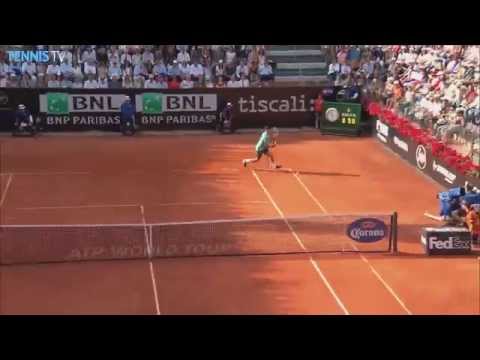 Roger Federer Hot Shot Rome 2015 vs. Novak Djokovic
