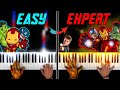 The Avengers Theme EASY To EXPERT But