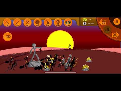 Stickman. Voltaic Spearton vs Mega giant swordwraths and Mega final boss  - stick war animation