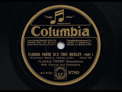 Florrie Forde 'Florrie Forde Old Time Medley' 1929  12'' 78 rpm