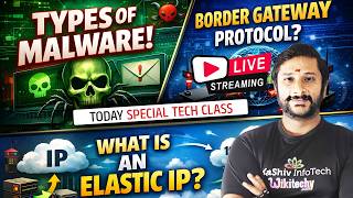 🔴 LIVE: Types of Malware | Border Gateway Protocol & Elastic IP Basics | Kaashiv Infotech Course