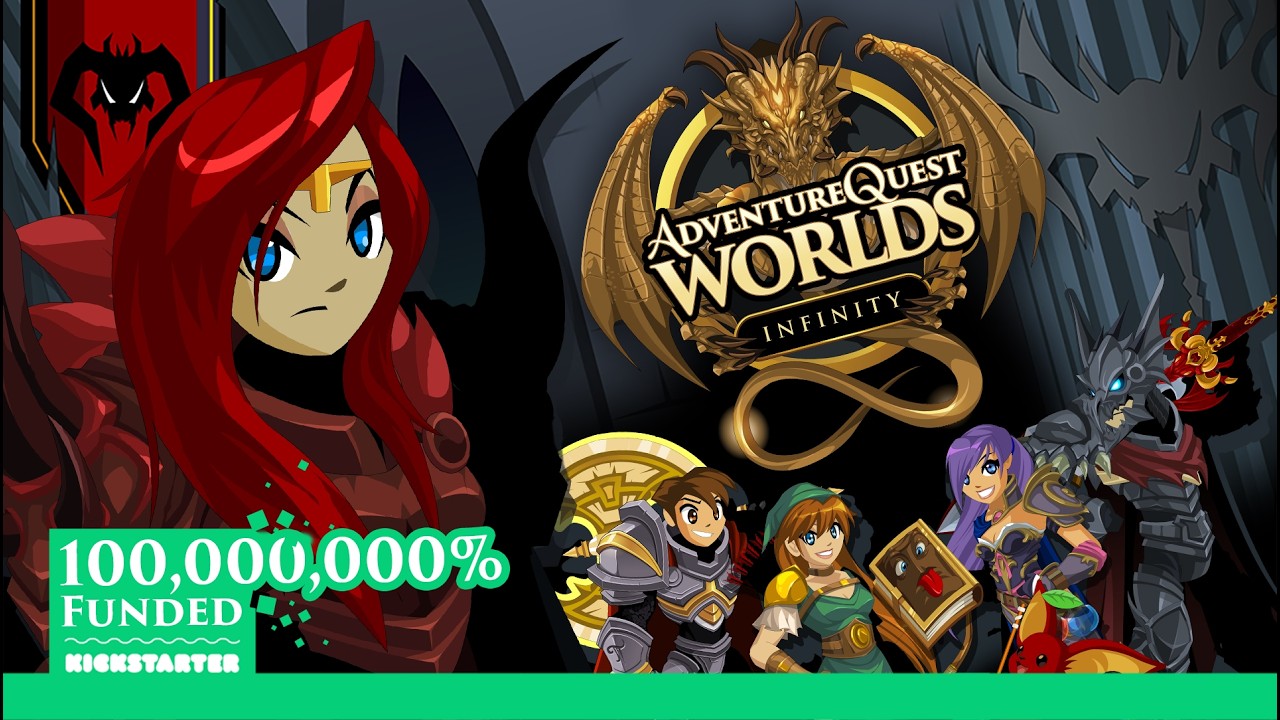 AdventureQuest Worlds: Infinity Kickstarter Trailer (100,000,000% Funded in a few days!?) - YouTube