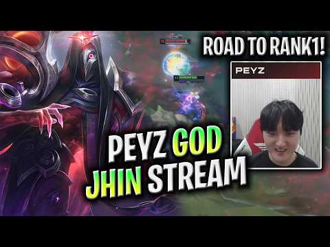 T1 PEYZ STREAM JHIN ROAD TO RANK 1 KOREA! 😱GODLIKE!🔥 | T1 Peyz Jhin ADC vs Ezreal in Stream!