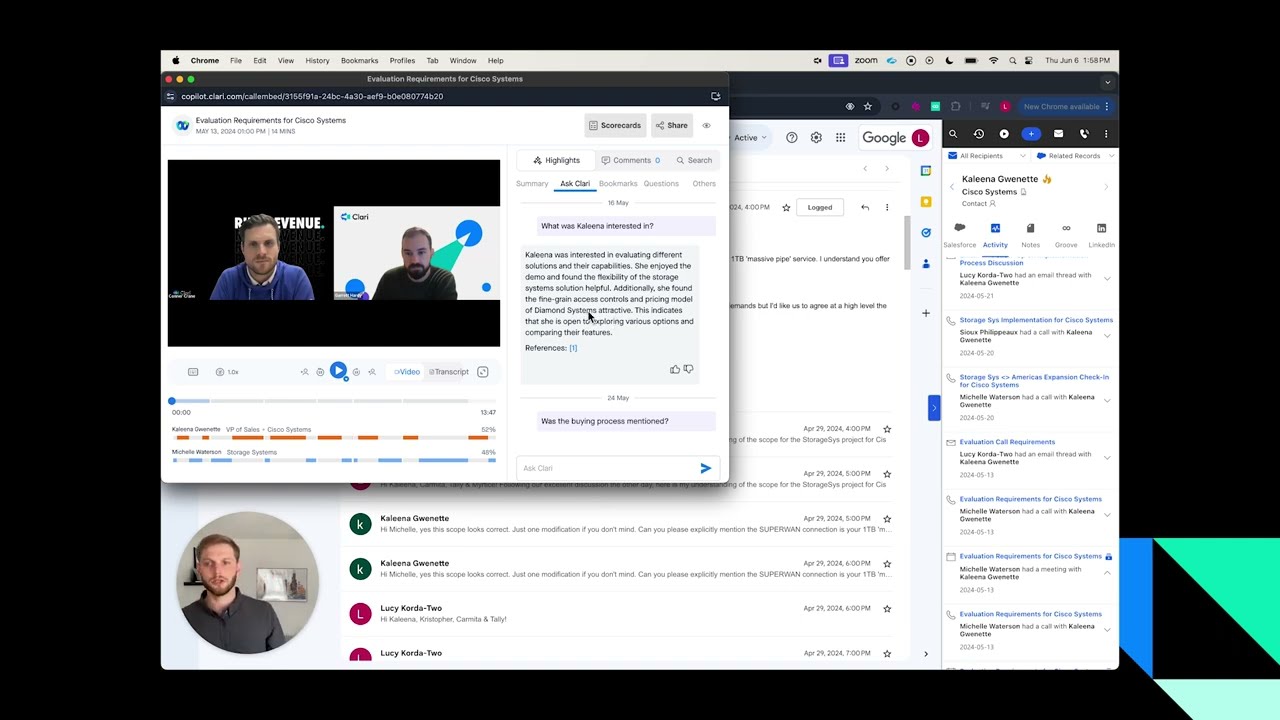 Clari Revenue Execution Demo: Frontline Revenue Productivity