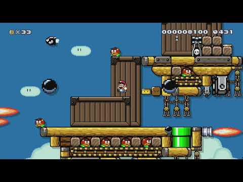 Going in Bowser Jr Flotilla. by [CH]☆Eπzσ. - Super Mario Maker - No Commentary 1bl