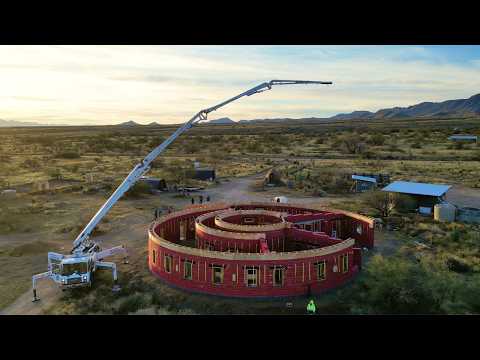 We POURED our Entire Concrete Bond Beam in ONE SHOT...