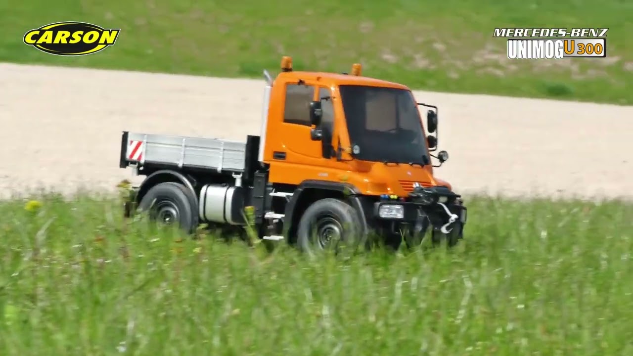 RC auto MB Unimog U300, oranžová