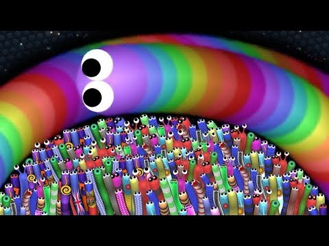 Slither.io 1 Tiny Pro Snake vs Giant Noob Snakes Epic Slitherio Gameplay  #chumchumtv